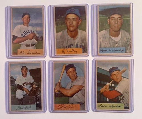 Lot of 6 1954 Bowman Baseball Cards
