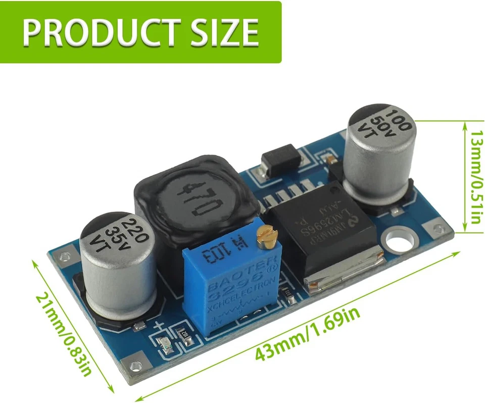 6 Pack LM2596 DC to DC High Efficiency Voltage Regulator 3.2-35V to 1.25-30V ... - Image 2 of 4