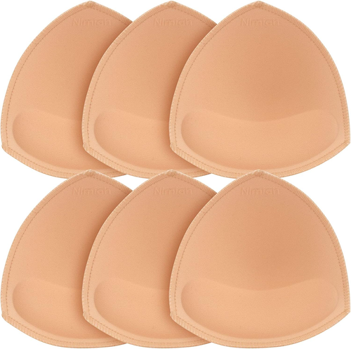 Bra Pads Inserts 3 Pairs, Removable Padding for Swimsuit, Fits AB, CD, DE Cups - Picture 8 of 12