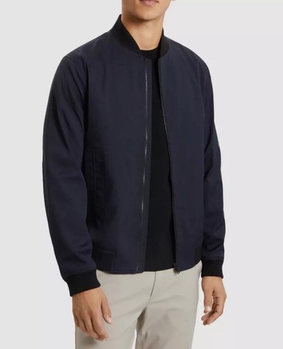 Theory Men's size M Eclipse Ascend Tech Brenton Bomber Jacket $425 navy NWT - Picture 2 of 11
