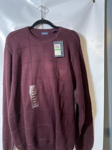NWT Men’s New Large IZOD maroon SWEATER  MSRP: $55 - Picture 3 of 6