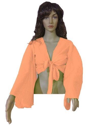 Casual Party V Neck Vintage Ruffle Crop Top Ruffle Wrap Top Tie Plus Size C10 - Picture 15 of 67