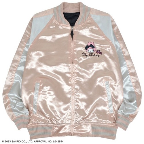 My Melody Sukajan Jacket Blouson Sanrio Characters Pink/ Black 3size M L LL new - Picture 7 of 26