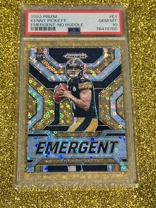 PSA 10 GEM MINT 2022 PANINI PRIZM #E1 KENNY PICKETT ROOKIE EMERGENT NO HUDDLE