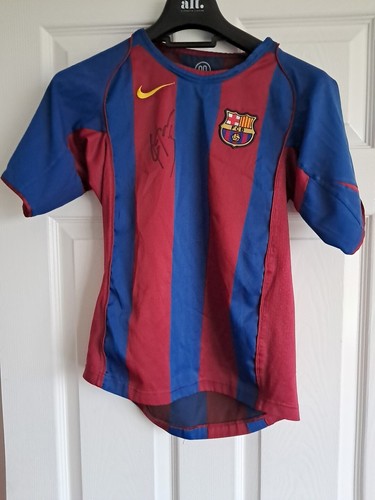 Samuel Eto'o Hand Signed Barcelona Shirt L Kids , Cameroon - Picture 2 of 7