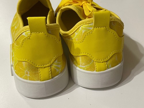 Damen-Laufschuhe gelb Zitronenfruchtmuster Turnschuhe Größe 9 - Bild 5 von 8