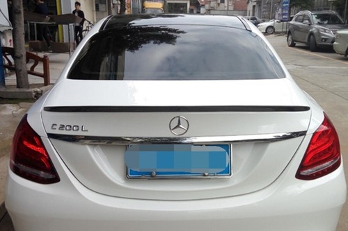 BOOT SPOILER TRUNK Roof for Mercedes E class W213 2016+ Sedan EAR WING ABS - Foto 3 di 11