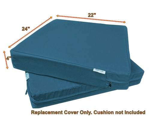 Multi Pack Outdoor Seat Chair Patio Cushion Pad Cover Cases 24X22X4 Pacific Blue - Picture 2 of 8