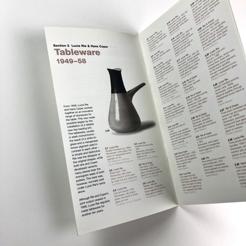 Lucie Rie & Hans Coper – Potters in Parallel | Barbican gallery guide, 1997 - Picture 4 of 10