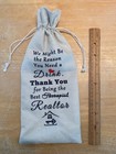 Wine Gift Sack for Realtor Humorous Fine burlap with drawstring