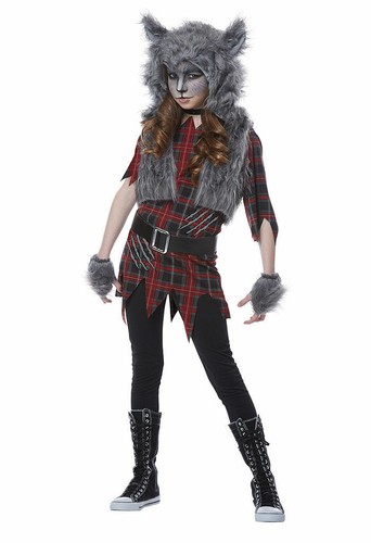 California Costume Werewolf Fairytale Animal Girl Child Halloween Costume 00609 - Picture 1 of 5