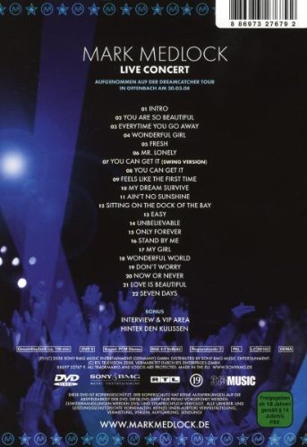 Mark Medlock: Live in Offenbach (DVD) Mark Medlock - Picture 2 of 2