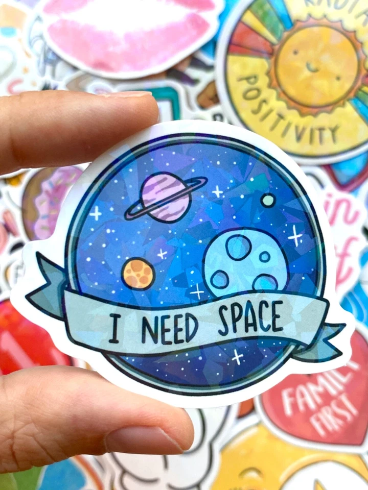 5-100 piezas pegatinas holográficas, calcomanías boho brillantes de moda para computadora portátil Foto 3 de 4