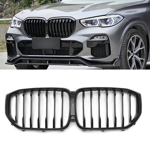 Front Kidney Grille Mesh Grill For BMW X5 G05 2019-2022 2020 Black Single Line - Picture 1 of 8