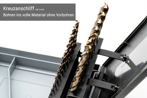 Extrembohrer Set + Schneidpaste BAER Metallbohrer Cobaltbohrer Auswahl 1-13 mm - Bild 7 von 27