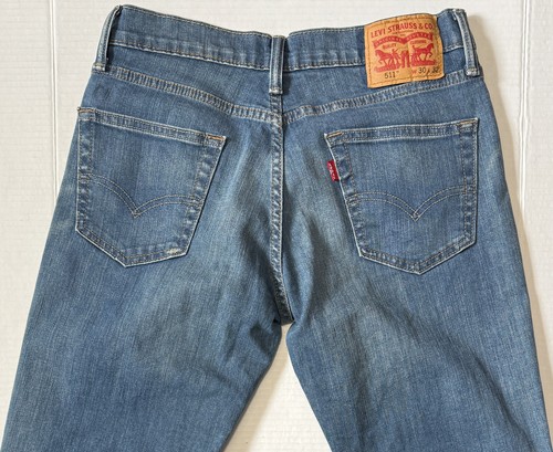 LEVI STRAUSS 511 - Herren Slim Fit Flex Stretch Blue Denim Jeans - Größe 30x32
