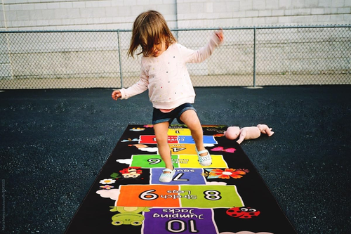 Hopscotch Rug - Kids Rug - Playroom Rug for Kids Room, Daycare, Nursery - Cute I - Picture 8 of 8
