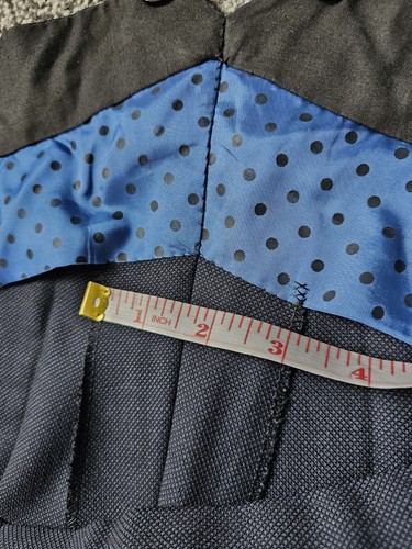 Maurice Sedwell Suit Trousers Tailored Navy Blue 40x30 Savile Row Brace Buttons - Picture 17 of 18