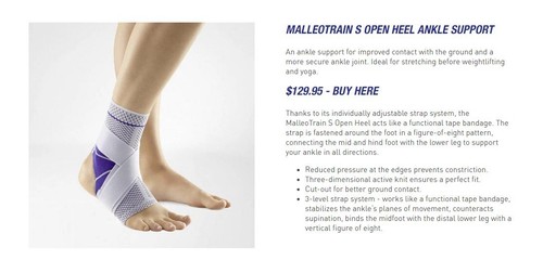 Bauerfeind Malleo Train S Open Heel Stabilise Brace Anklebone Size 5 Right - Picture 4 of 17