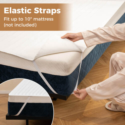 Coprimaterasso Riscaldato 76" x 54" Full Size Lavabile in Lavatrice Scaldaletto Elettrico - Foto 8 di 10