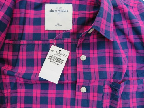 Abercrombie Girls Pink Check Polo Shirts for Girls size XL Fast Shipping!! - Picture 3 of 3