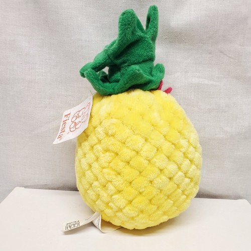 Fiesta Yellow Boy Pineapple 8" Stuffed Anthropomorphic Happy Smiling Plush Toy - Picture 3 of 8