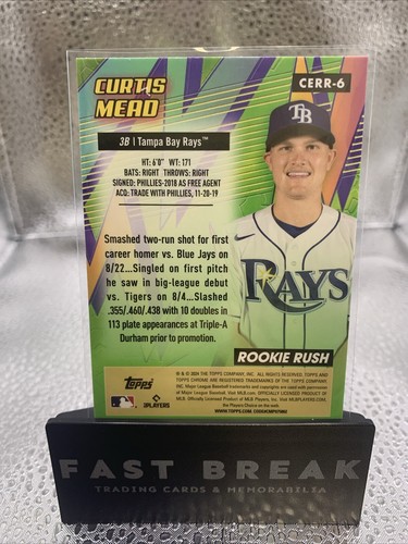 2024 Topps Chrome - Curtis Mead - All-Etch Rookie Rush RC (#CERR-6) - Picture 2 of 2