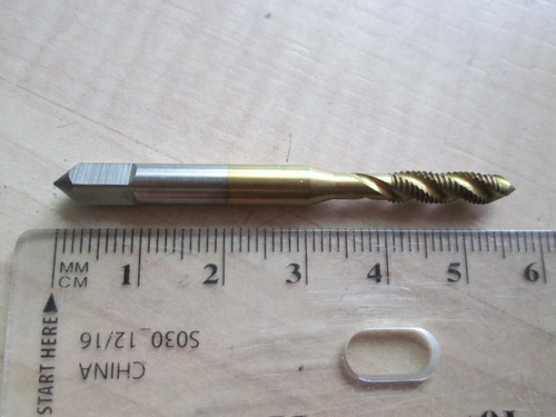 NEW M4 M4x0.7 Metric Tap Titanium Nitride Coated HSS Steel Spiral Tap #T15AB - Picture 5 of 5