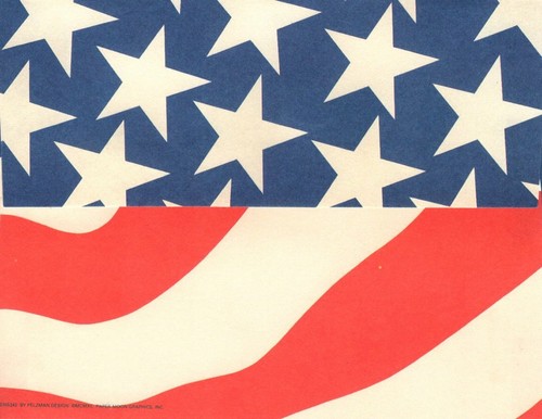 Old Glory Patriotic American Flag Stars & Stripes Paper Stationery - Partial Set - Picture 3 of 3