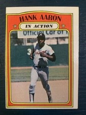 1972 Topps Hank Aaron In action #300 baseball card B