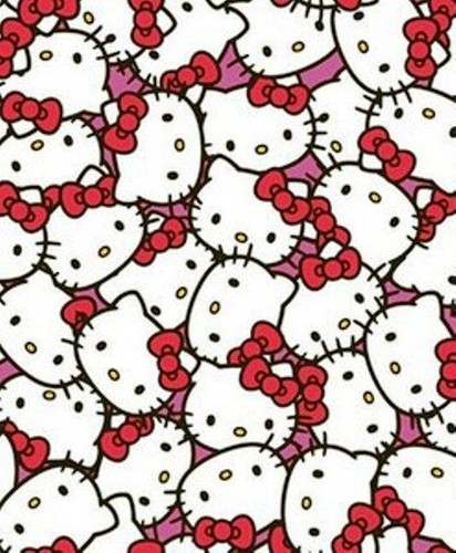 Sanrio Hello Kitty Strawberry Cupcake Panel Cotton Fabric - Picture 4 of 6