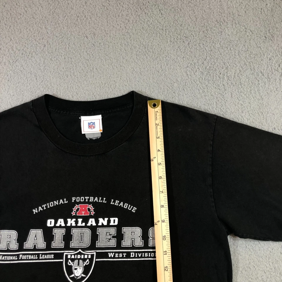 oakland raiders T Shirt Mens M black logo - Image 4 of 4