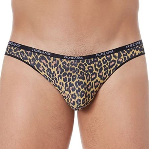 Doreanse Sexy Lingerie,  Men's Underwear with Leopard Print (1393), Small