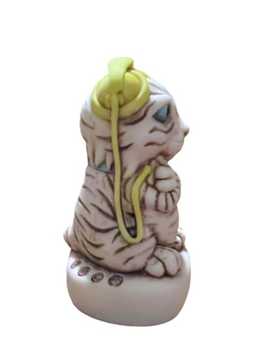 2014 Harmony Kingdom Major Tom V2 Green headphones Hear No Evil Cat Figurine - Picture 3 of 10
