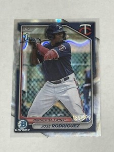 Jose Rodriguez 2024 Bowman Chrome 1st Lava Refractor 185/399 Twins #BCP-71