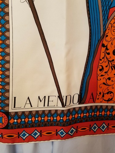 La Mendola jack/king figure silk scarf, rarer than