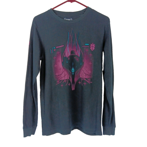 Destiny 2 Psionic Operator Long Sleeve T Shirt Med No Code Black Purple Cotton