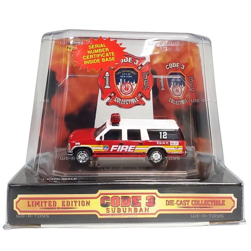 GMC 1998 Code 3 FDNY 1/64 Scale Die-Cast Suburban Vehicle LE No. 12403 NRFP - Picture 3 of 12