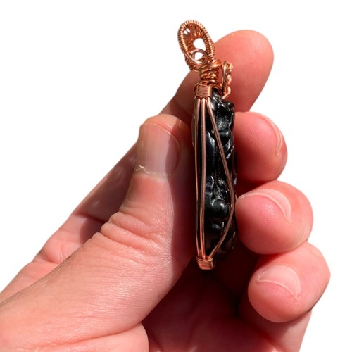 Black Green Jade Necklace Chinese Zodiac Copper Wire Wrap Pendant Animal Jewelry - Picture 22 of 103