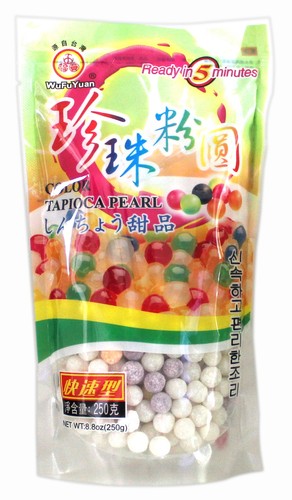 Wufuyuan Colour Tapioca Pearl 250g for Bubble Tea Drink Boba Milk tea x 4 Packs - Picture 2 of 4