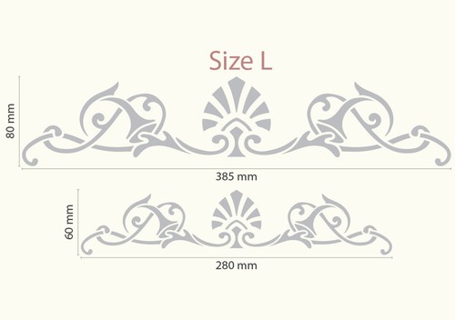 Stencil floreale bordo vernice mobili da parete legno cartografia artigianato riutilizzabile FL68 - Foto 9 di 11