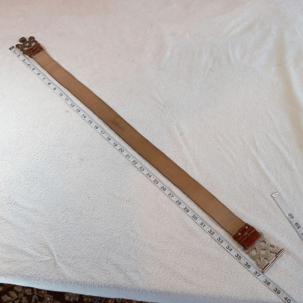 Genuine Leather Handmade Solid Connected Buckle B… - image 9