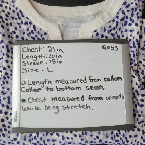 Tommy Bahama Shirt Womens Large Blue Aubrey Isles Lagoon Animal Print 3/4 Sleeve - Picture 2 of 15