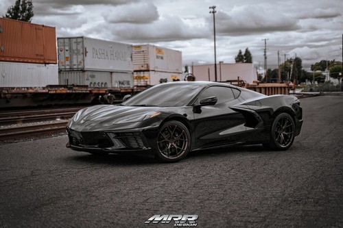 19/20'' MRR FS06 Gloss Black Staggered Concave Wheels Corvette C8 - Picture 2 of 13