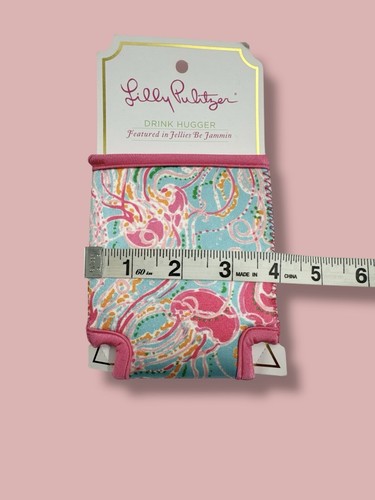 Lilly Pulitzer Drink Hugger Can Cooler Koozie Coozie Cozy Pink Shells New 2 pcs - Picture 6 of 6