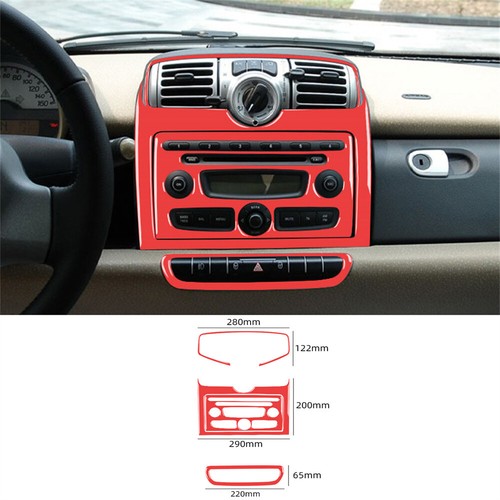 Cubierta de panel de CD de ventilación de aire de control central de carbono/negro para Benz Smart Fortwo 08-10 - Imagen 45 de 47