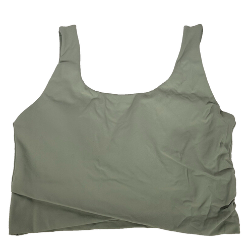 Lululemon Damen 6 Grün Cropped Integrierter BH Leichter Halt Tank Top Bra Shirt