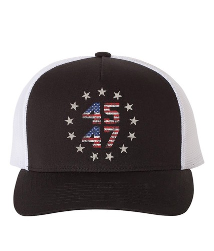 Trump 2024 Make America Great MAGA 45 47 Never Surrender Retro Trucker Hat Cap - Picture 6 of 27
