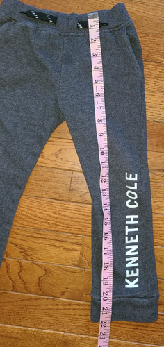 Kenneth Cole NY Boys Youth Gray Sweatpants Joggers Drawstring Logo Pockets 4 - Picture 4 of 7