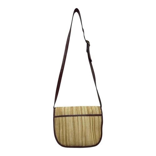 Vintage 70s 80s ETIENNE AIGNER Woven Jute Straw Leather Handbag Saddle Bag EVC - Picture 9 of 23